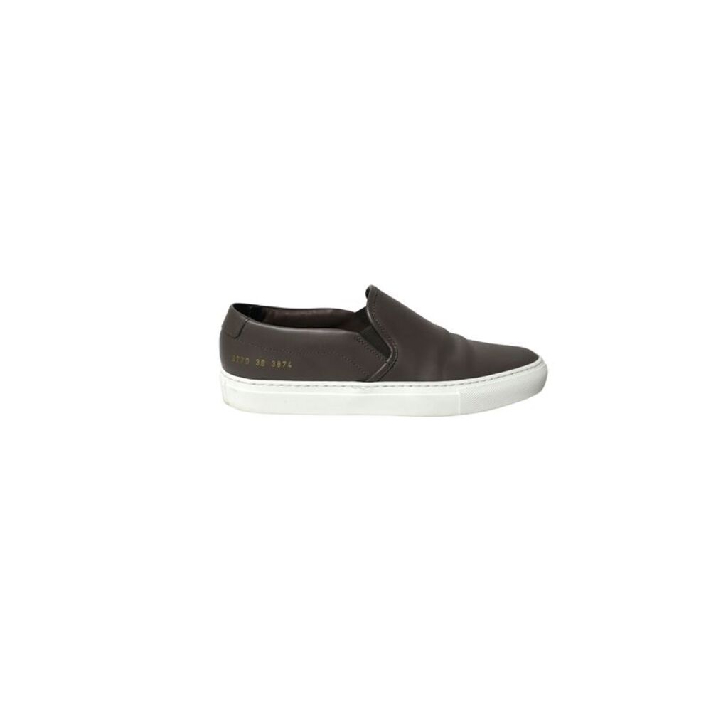 Common Projects Tournament Slip-On Sneakers in Grey Leather